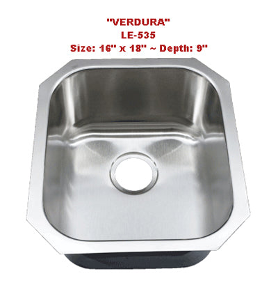 Leonet Verdura LE-535 Single Bowl Stainless Steel Kitchen Sink